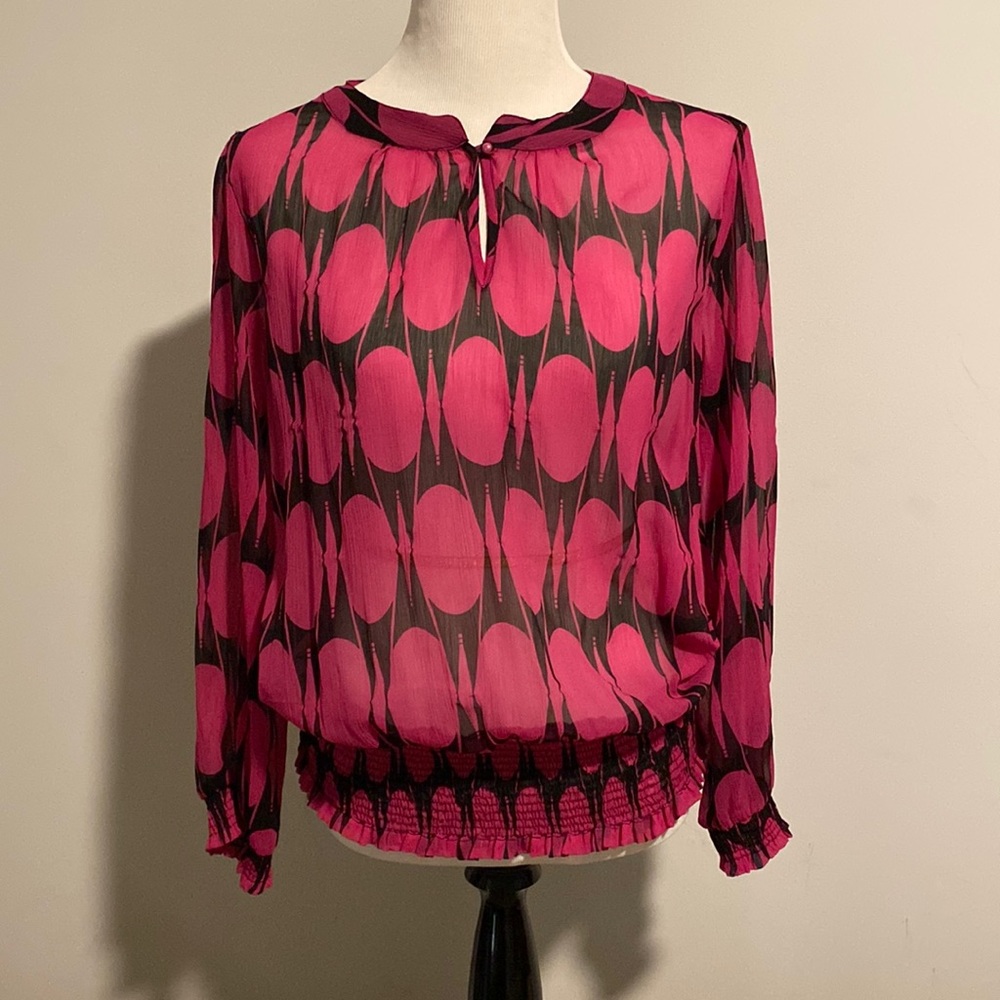 Madison pink and black blouse size M